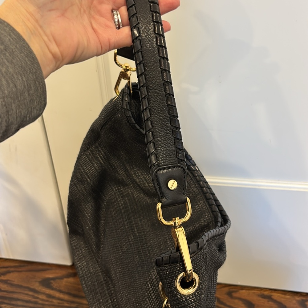 Michael Kors Black Hobo Bag with Gold Hardware and Tassel - Picture 4 of 7